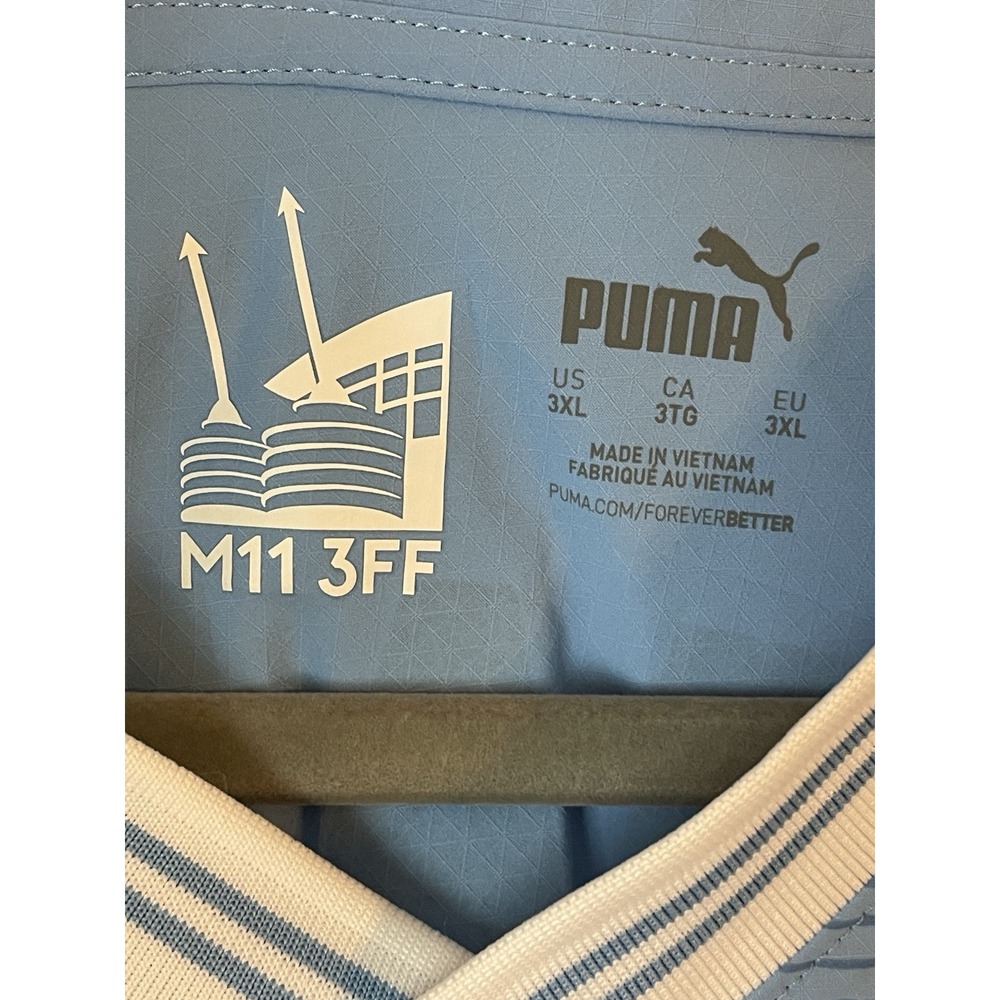 Men's 3XL NWOT Manchester City Kevin De Bruyne #17 Puma 2023/24 Home Jersey Blue - Picture 6 of 10